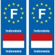 Etiqueta engomada de Indonesia Indonesia número de calcomanía departamento de elección de la placa de registro automático