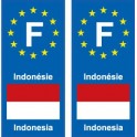 Aufkleber Indonesien Indonesia sticker nummer abteilung nach wahl-platte-kennzeichen-auto