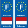Autocollant Indonésie Indonesia sticker plaque immatriculation auto