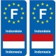 Etiqueta engomada de Indonesia Indonesia número de calcomanía departamento de elección de la placa de registro automático