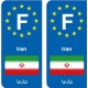 F Europe Iran autocollant plaque