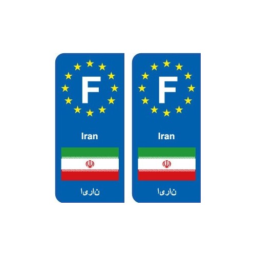 F Europe Iran autocollant plaque
