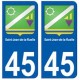 45 Saint-Jean-de-la-Ruelle blason autocollant plaque stickers ville