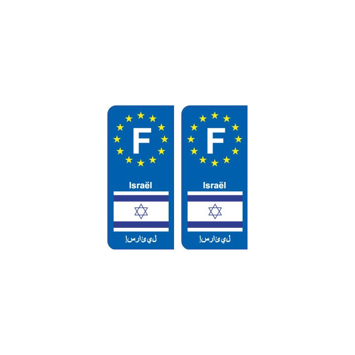 F Europe Israël Israel autocollant plaque