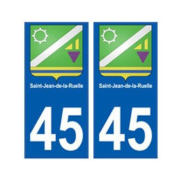 45 Saint-Jean-de-la-Ruelle blason autocollant plaque stickers ville