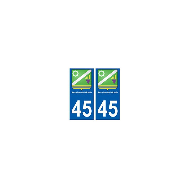45 Saint-Jean-de-la-Ruelle blason autocollant plaque stickers ville