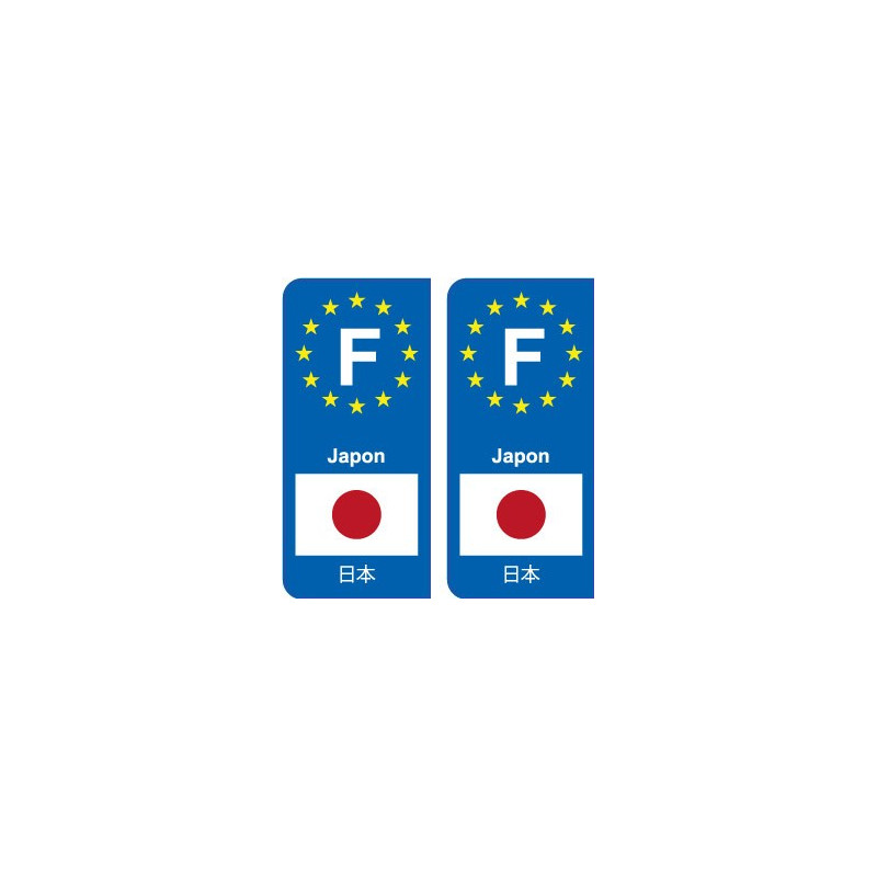F Europe Japon Japan autocollant plaque