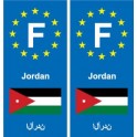 F Europe Jordan autocollant plaque