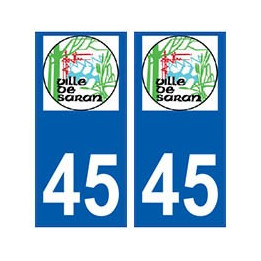 45 Saran logo autocollant plaque stickers ville