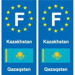 F Europe  Kazakhstan autocollant plaque