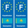 F Europe  Kazakhstan autocollant plaque