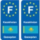 F Europe  Kazakhstan autocollant plaque