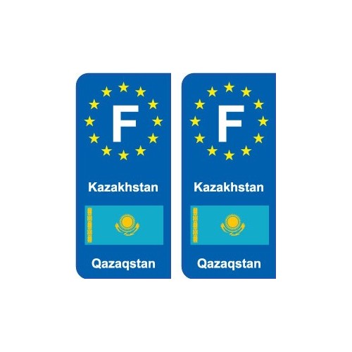 F Europe  Kazakhstan autocollant plaque