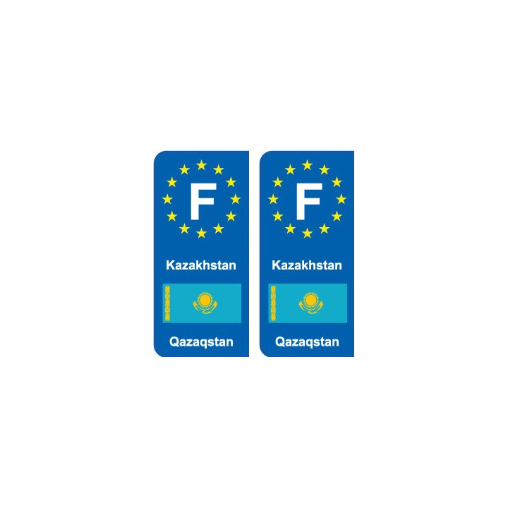 F Europe  Kazakhstan autocollant plaque