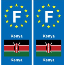 F Europe Kenya autocollant plaque