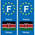 F Europe Kenya autocollant plaque