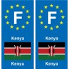 F Europe Kenya autocollant plaque