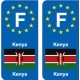 F Europe Kenya autocollant plaque