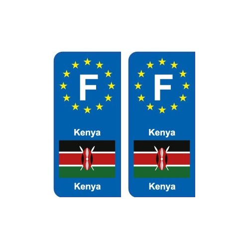 F Europe Kenya autocollant plaque