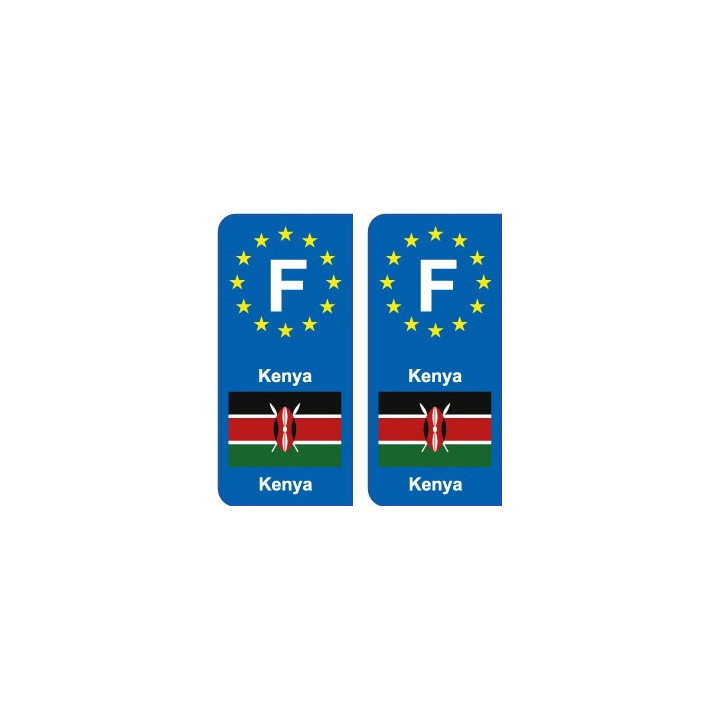 F Europe Kenya autocollant plaque