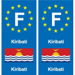 F Europe Kiribati autocollant plaque