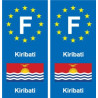 F Europe Kiribati autocollant plaque
