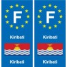 F Europe Kiribati autocollant plaque