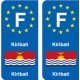 F Europe Kiribati autocollant plaque