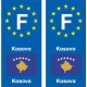 F Europe Kosovo autocollant plaque