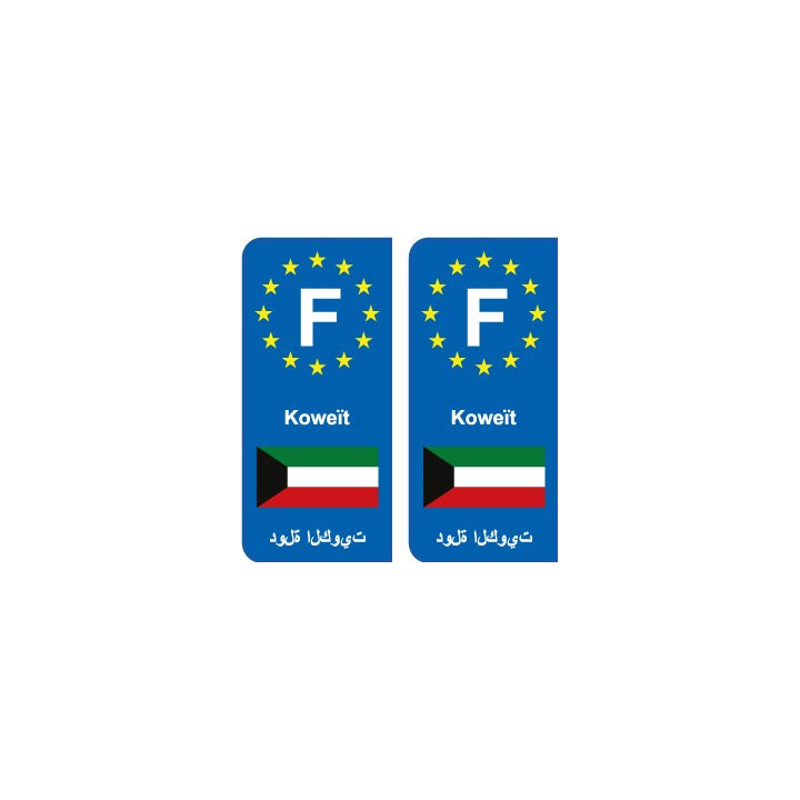 F Europe Kuwait autocollant plaque