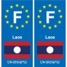 F Europe Laos autocollant plaque