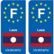 F Europe Laos autocollant plaque