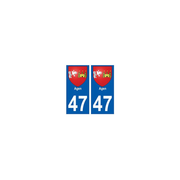 47 Agen blason autocollant plaque stickers ville