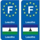 F Europe Lesotho autocollant plaque