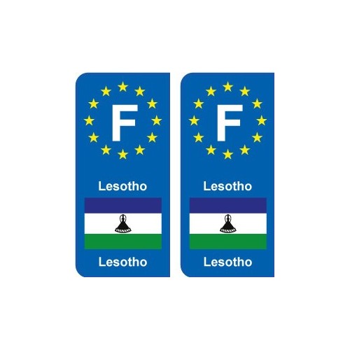 F Europe Lesotho autocollant plaque