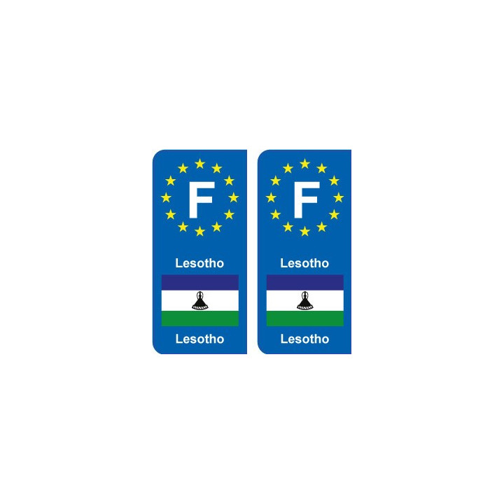 F Europe Lesotho autocollant plaque