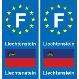 F Europe Liechtenstein  autocollant plaque