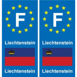 F Europe Liechtenstein  autocollant plaque