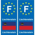 F Europe Liechtenstein  autocollant plaque