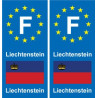 F Europe Liechtenstein  autocollant plaque