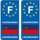 F Europe Liechtenstein  autocollant plaque
