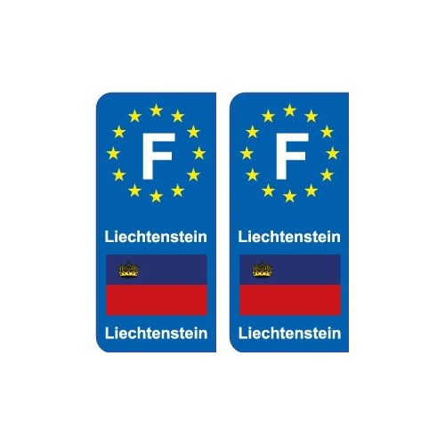 F Europe Liechtenstein  autocollant plaque