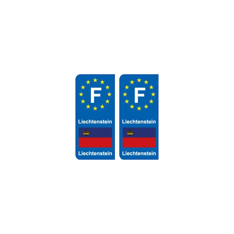 F Europe Liechtenstein  autocollant plaque