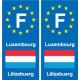 F Europe Luxembourg  autocollant plaque