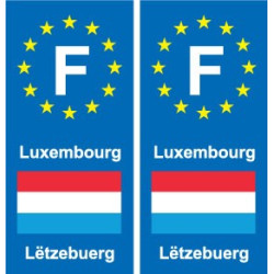 F Europe Luxembourg  autocollant plaque