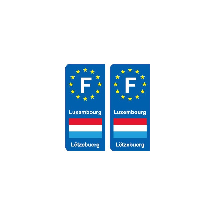 F Europe Luxembourg  autocollant plaque