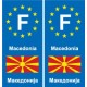 F Europe Macedonia autocollant plaque