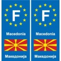 F Europe Macedonia autocollant plaque