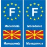 F Europe Macedonia autocollant plaque