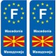 F Europe Macedonia autocollant plaque